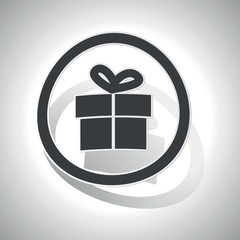 Gift sign sticker, curved