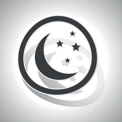Curved night sign icon