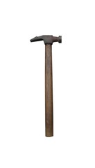 Old hammer on a white background
