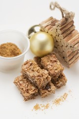 Muesli slices with cane sugar (Christmas)