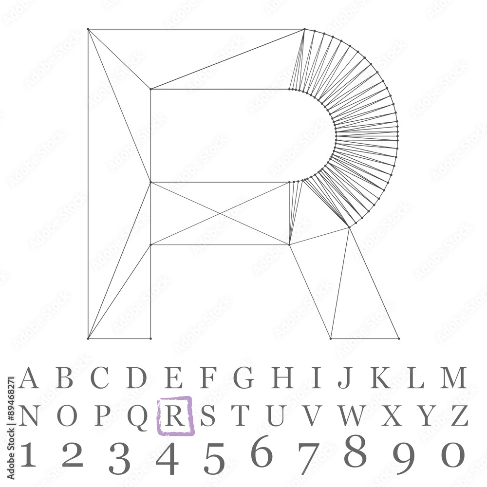 Poster vector low poly numbers font. polygon number alphabet. vector