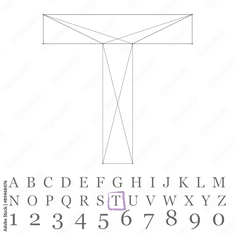 Poster vector low poly numbers font. polygon number alphabet. vector