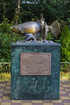 Monument fish Mosquitofish, Adler, Sochi, Russia
