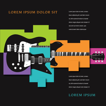 Music Concert Poster Layout Template  for print or web