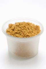 Brown sugar in glass
