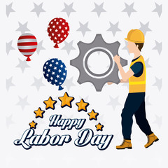 Labor day card design.