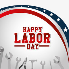 Labor day card design.