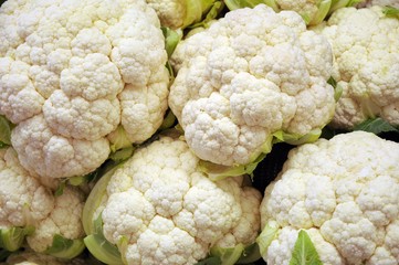 Cauliflowers, full-frame