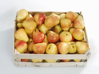 Pears in crate