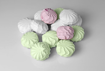 Gentle multicolored marshmallows