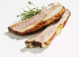 Roast pork ribs