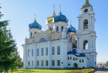 Church of the Holy Trinity under a cloudless blue sky on a sunny