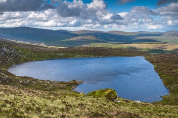 Heart shaped Lake Ouler in Wicklow mountains