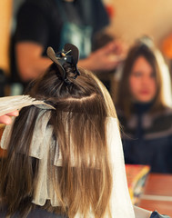 At the hair salon