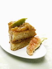 A piece of fig tart