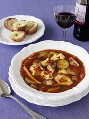 Italian sausage soup with tortellini