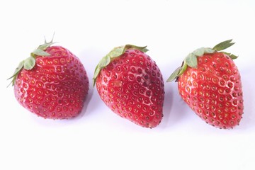 Three strawberries