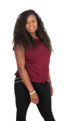 Beautiful woman doing different expressions in different sets of clothes: posing