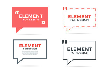 Quote blank template bubble set