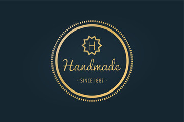 Vintage old style logo icon template