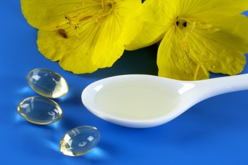 Evening primrose (Oenothera biennis) and evening primrose oil