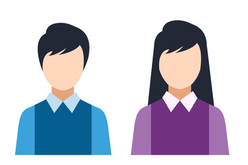 Fototapeta premium Man and woman silhouette icons