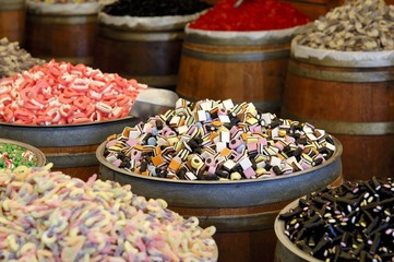 Assorted sweets in a shop