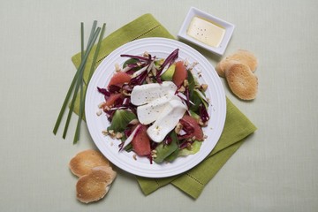 Radicchio and grapefruit salad with Stracchino