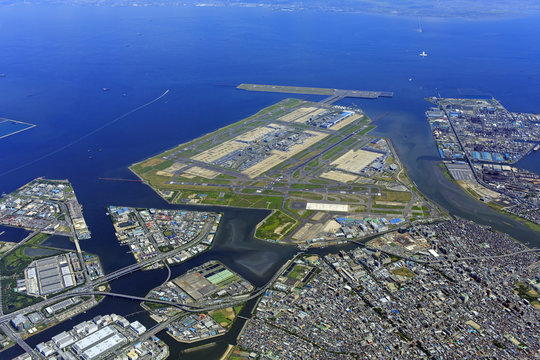 羽田空港／羽田空港周辺上空、広域高高度空撮