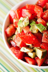 Tomato and avocado salad