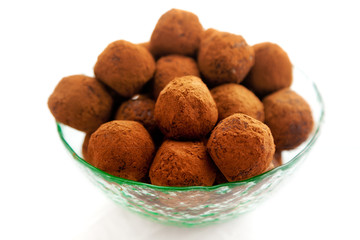 Homemade chocolate truffles