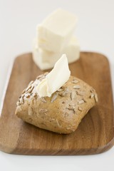Sunflower roll with butter