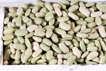 A box of flageolet beans
