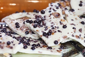 White broken chocolate