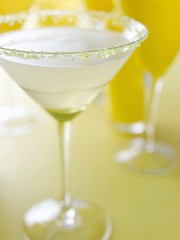 Lemon Drop Cocktail with Sugared Rim