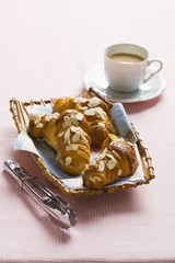 Almond-filled croissants