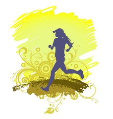 Running Woman Silhouette