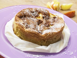 Apple cake on a piece of baking paper