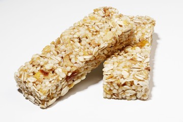 Two Granola Bars Stacked, Close Up