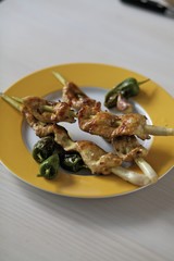 Chicken sate kebabs with lemongrass