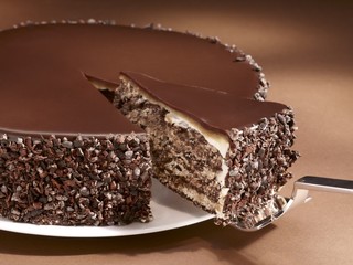 Chocolate Torte with Slice Removed