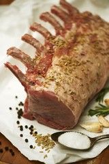 Uncooked, Herb and Spice Rubbed Pork Loin Roast
