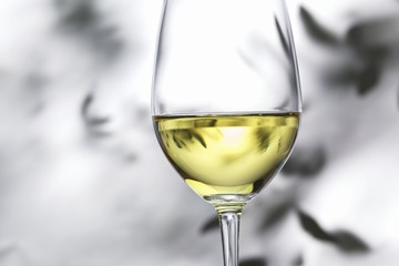 A glass of white wine