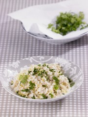 Risotto with lemon zest and chervil