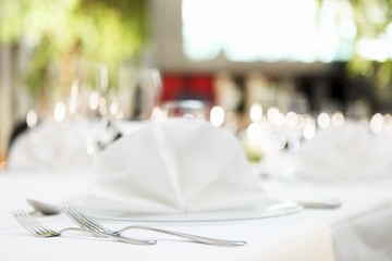 Table laid for special occasion