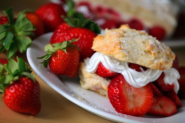 Strawberry Shortcake with Fresh Strawberries