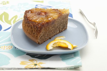 A slice of pineapple cake
