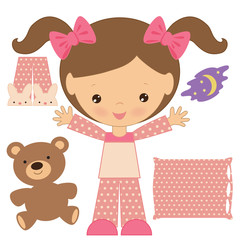 Sleepover vector illustration