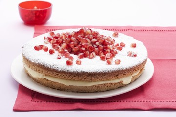 Torta di melagrana (pomegranate cake, Italy)