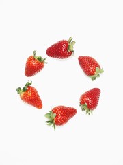 A circle of strawberries